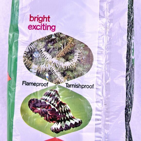 VTG Christmas Tree Silver Tinsel 1100 Icicles Doubl-Glo 18" Long New Open Wrap - Picture 7 of 13